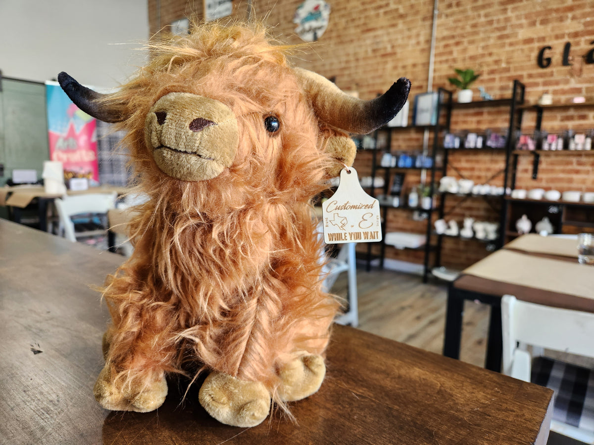 Highland Cow Plush Toy with Custom Ear Tag Highland Cow Stuffed Animal -  CALLIE