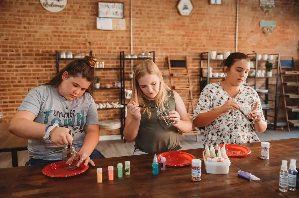 a group of painters crafting in mineral wells texas