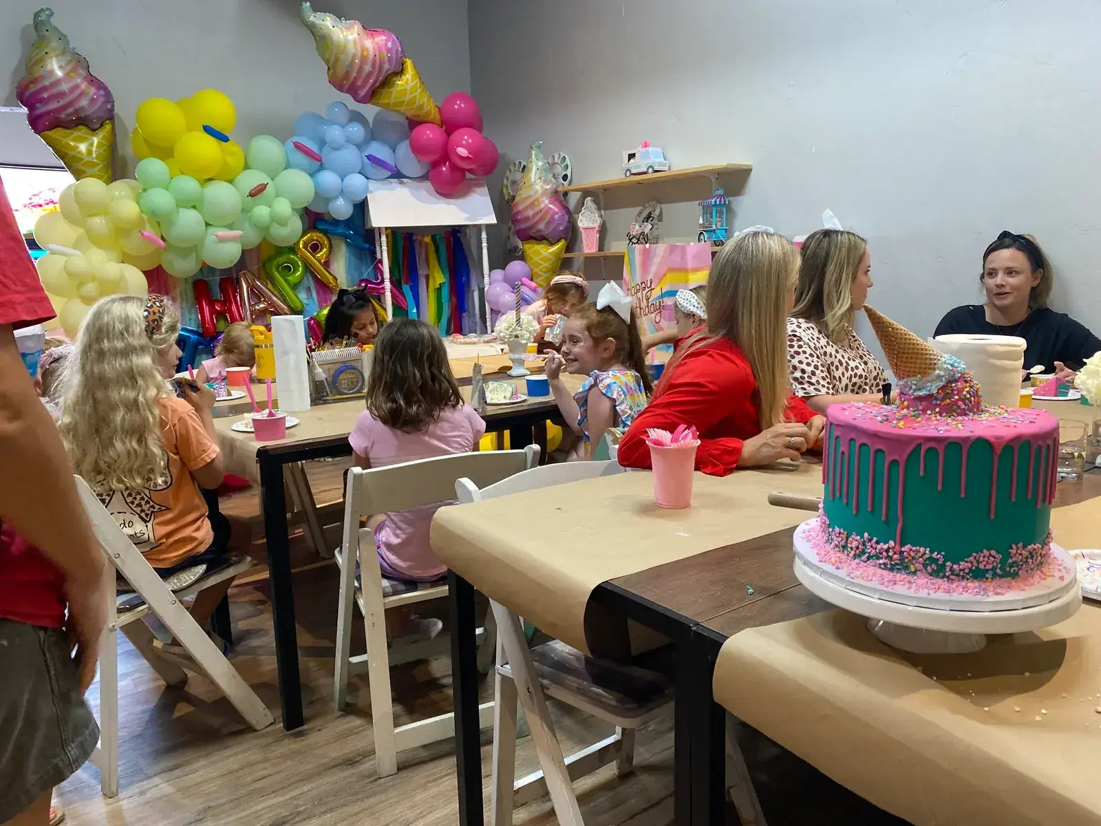 cake in the event room at downtown crafting in mineral wells texas