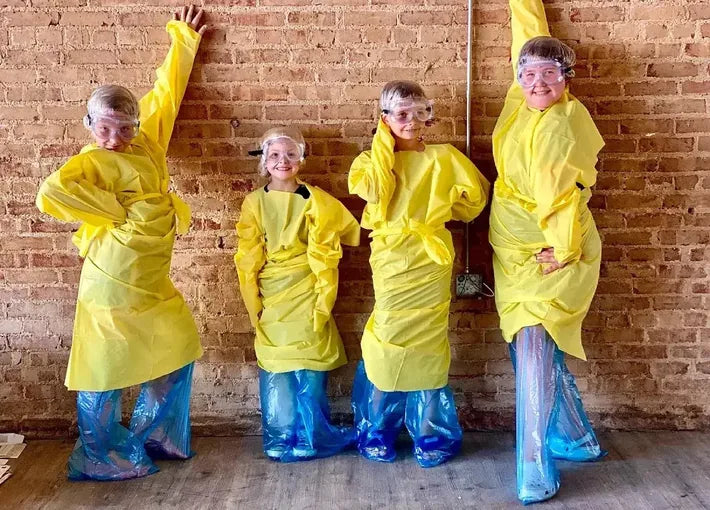 kids gearing up to enjoy the splash room at downtown crafting in mineral wells texas