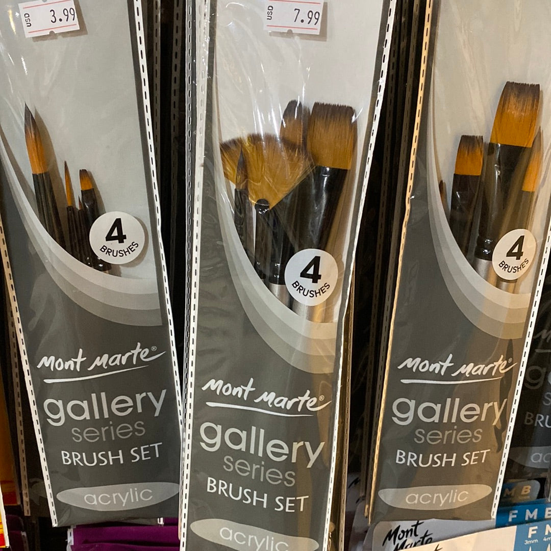 MM Gallery Series Brush Set Acrylic 4pc