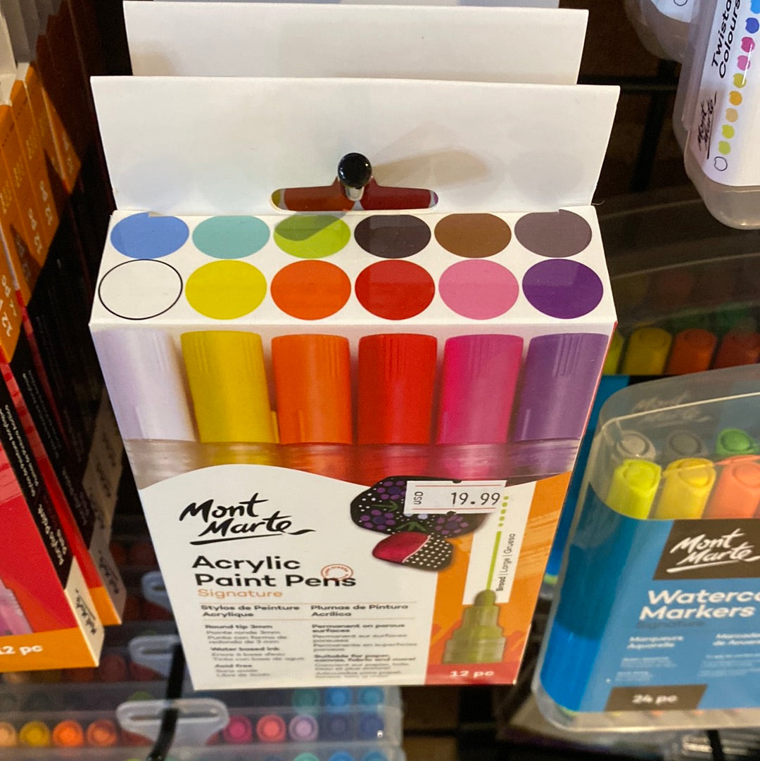 MM Acrylic Paint Pens Broad Tip 12pc